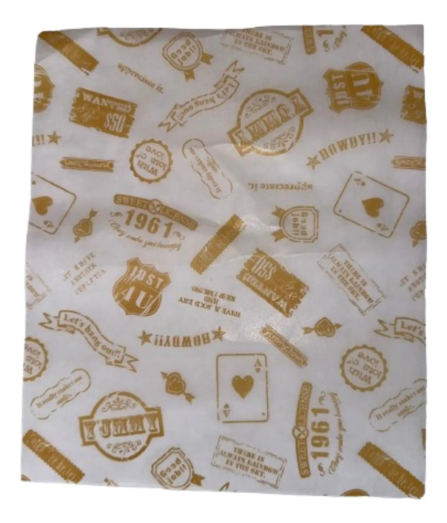 Pack 10 Hojas Papel Mantequilla Diseño Cafe 25x21cm 1