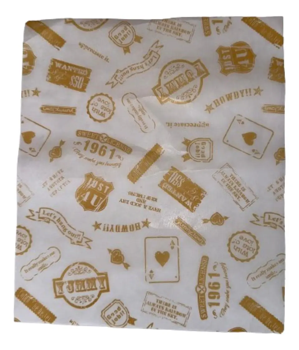 Pack 10 Hojas Papel Mantequilla Diseño Cafe 25x21cm 1