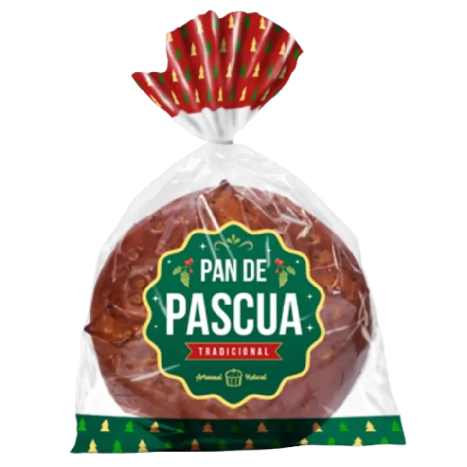 Pack 10 Bolsas Celofan Para Pan De Pascua 500g 1