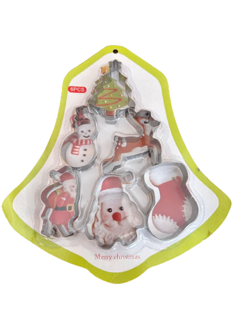 Cortador Galletas Navidad Diseño A 6 pcs