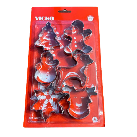 Cortador Galletas Navidad Diseño C 6 pcs