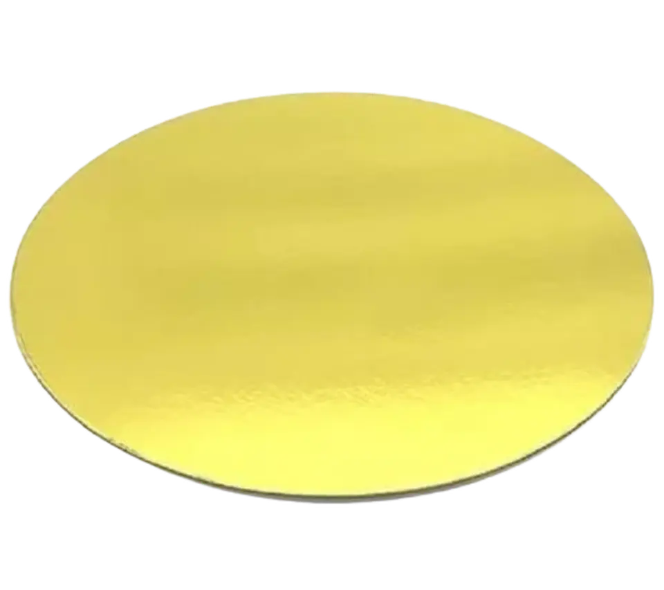 Bandeja Redonda Carton Dorada 35cm x 2mm 1