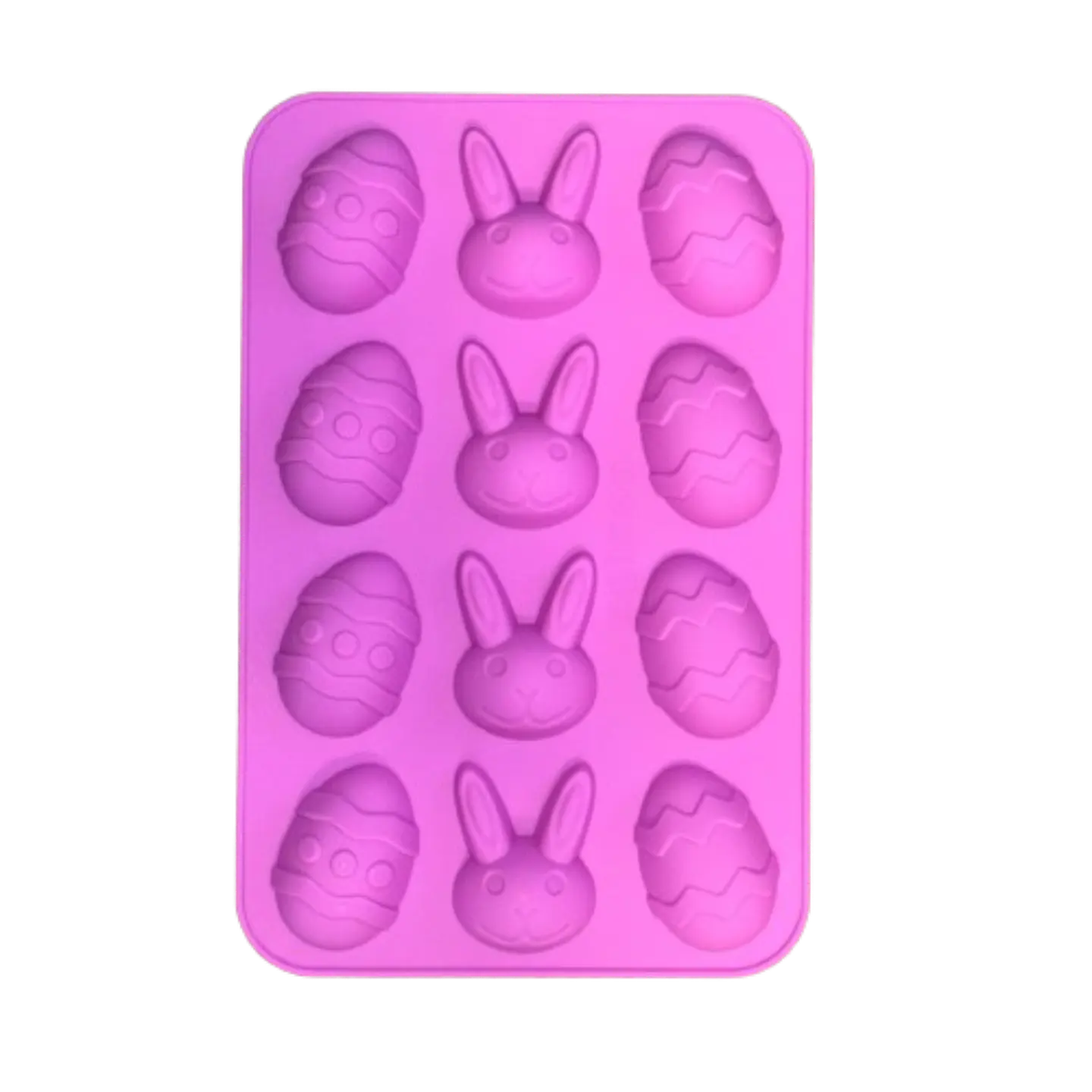 Molde Silicona Huevos Y Conejos De Pascua 1