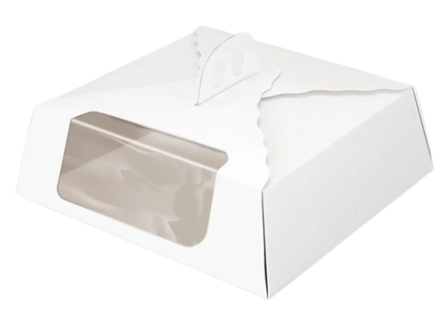 Caja Torta Mediana Ventana Lat Cartulina Cuadrada 35x12cm 1