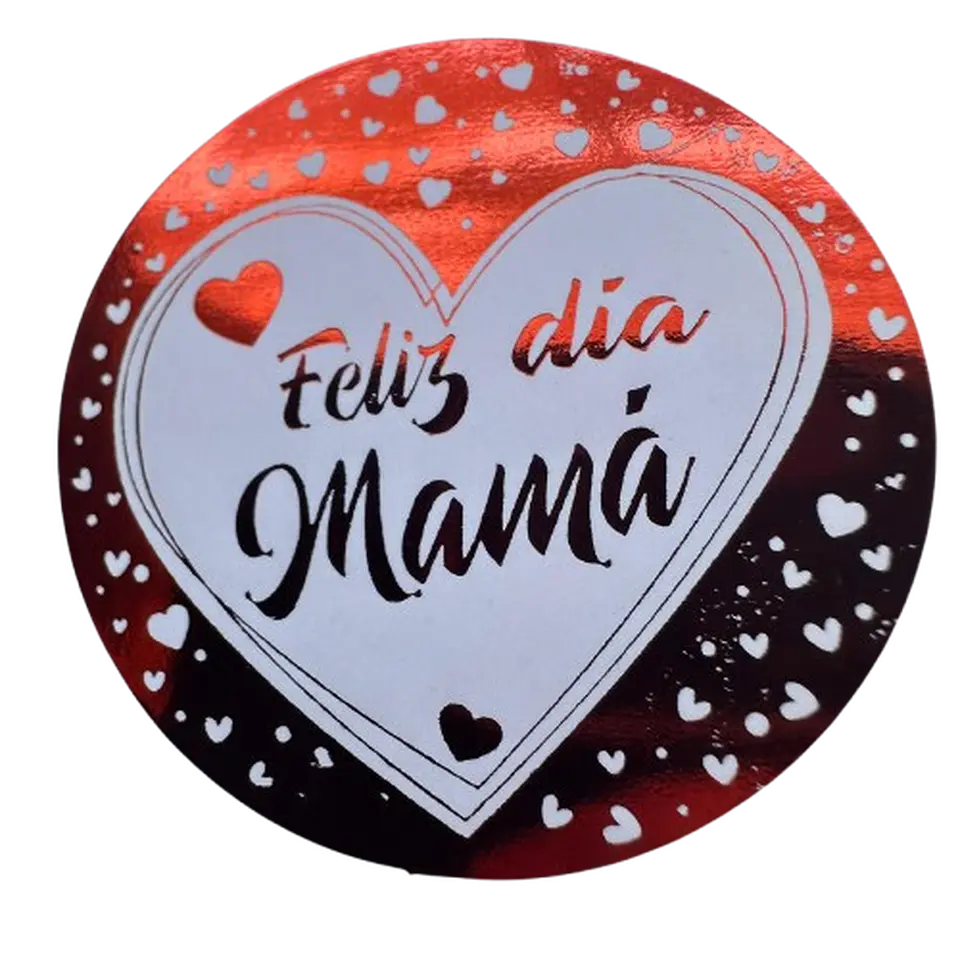 Sticker Feliz Dia Mama 100un 38mm 1