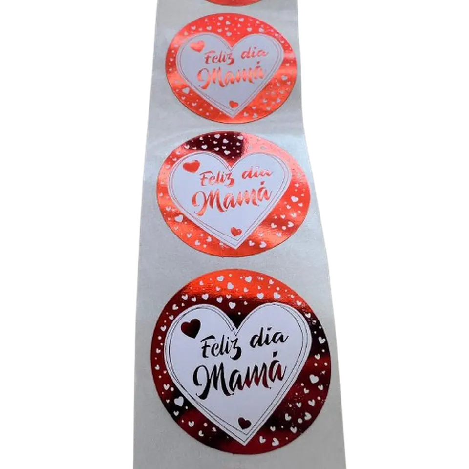 Sticker Feliz Dia Mama 100un 38mm 2