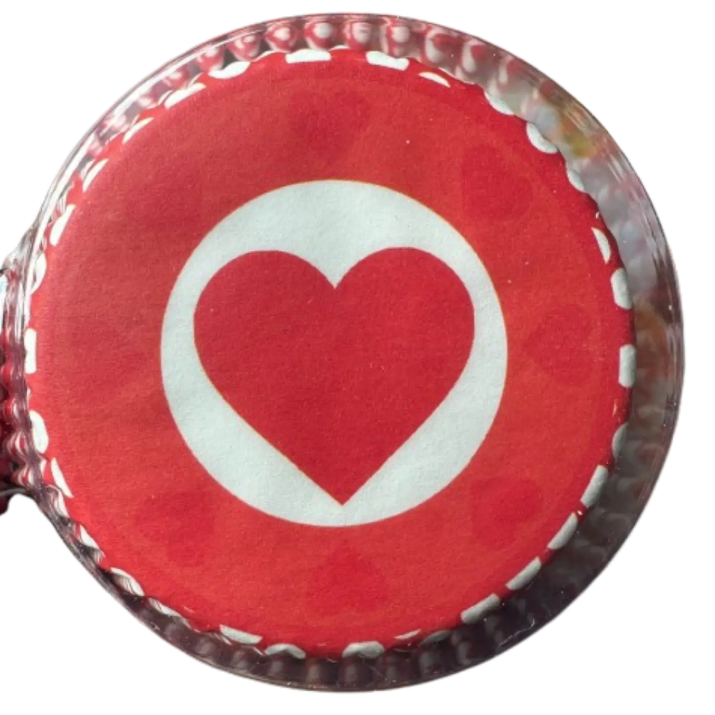 Capsulas Cupcake Diseño J Corazon Rojo 100un E110xIn52mm 1