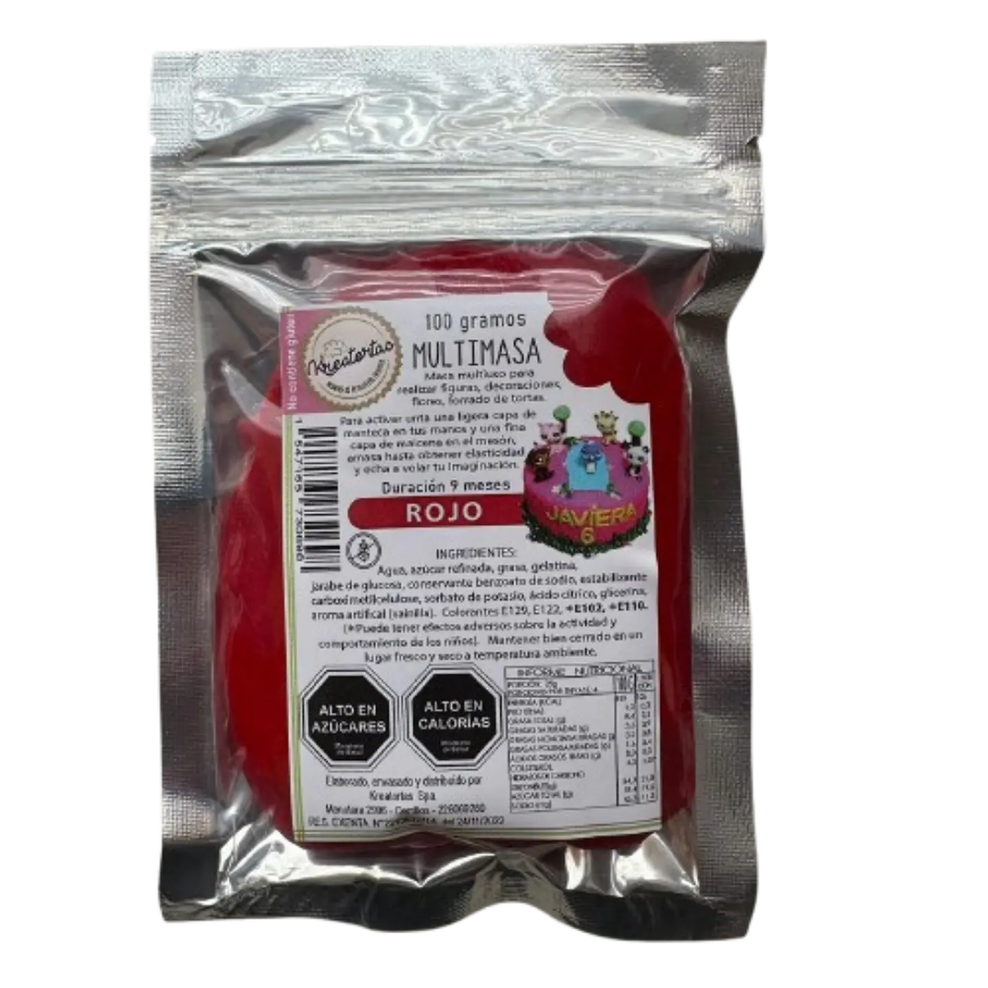 Multimasa Fondant Rojo Kreatortas 100g 1