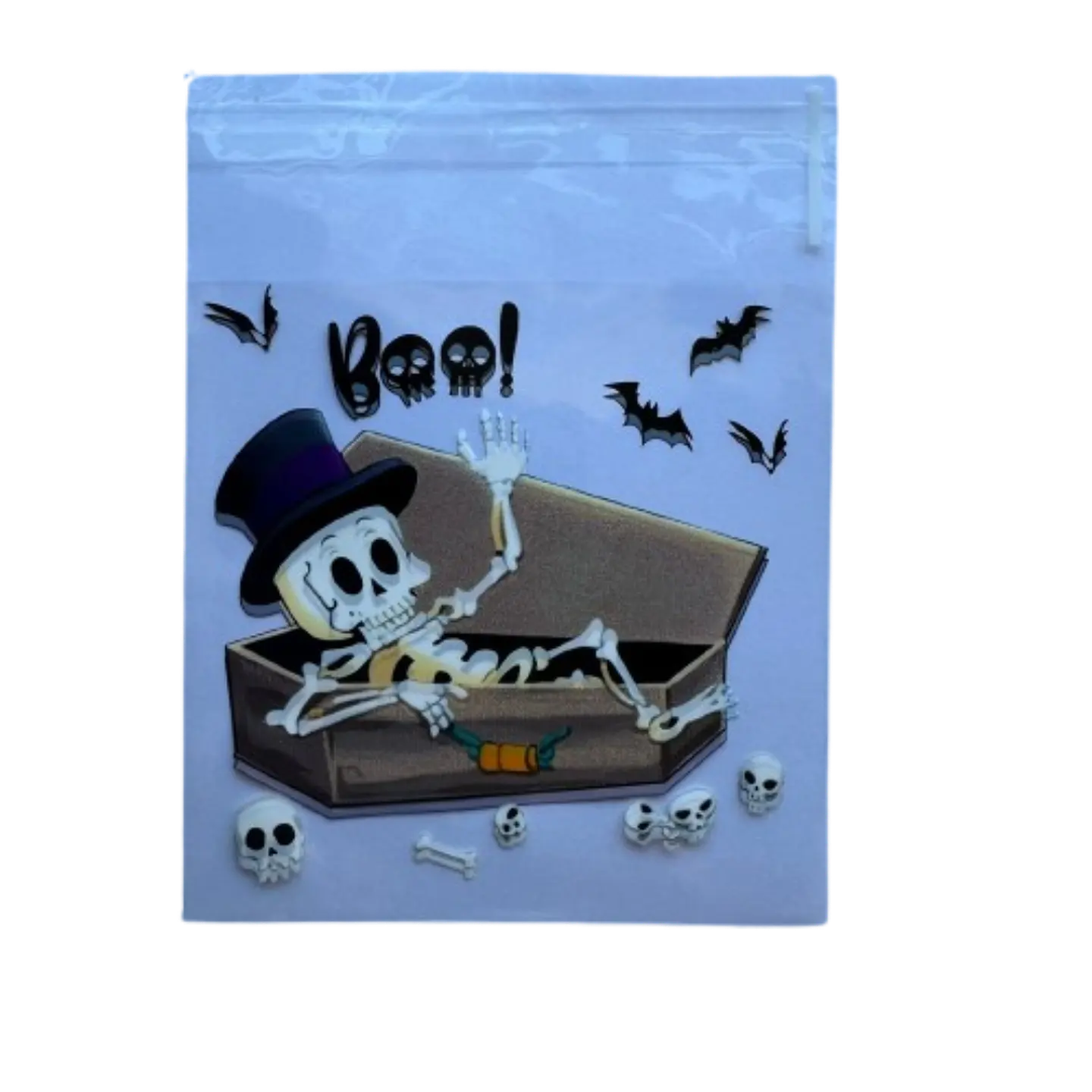 Bolsas Halloween A Celofan Autoadhesivas 100un 10x10+2cm 3