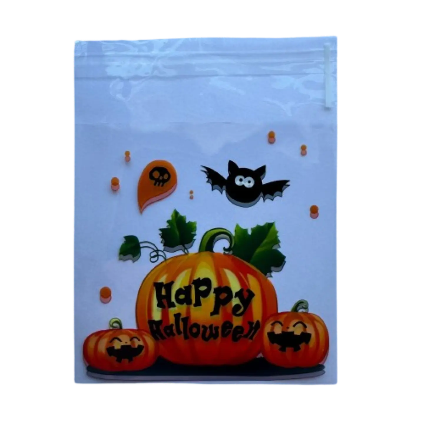 Bolsas Halloween A Celofan Autoadhesivas 100un 10x10+2cm 4