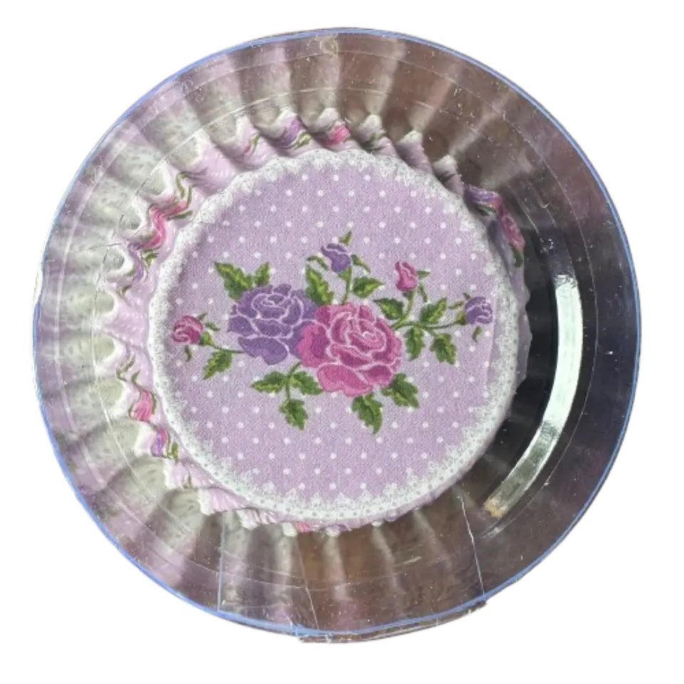 Capsulas Mini Cupcake Diseño H Flores 100un E75xIn35mm 1