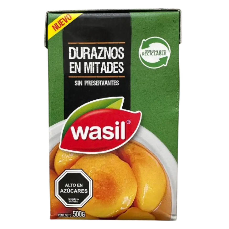 Durazno En Conserva Mitades 500g Wasil 1