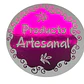 Sticker Producto Artesanal Fucsia 100un 38mm - Miniatura 1