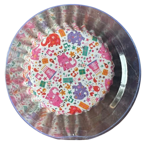 Capsulas Mini Cupcake Diseño G Elefantes 100un E75xIn35mm
