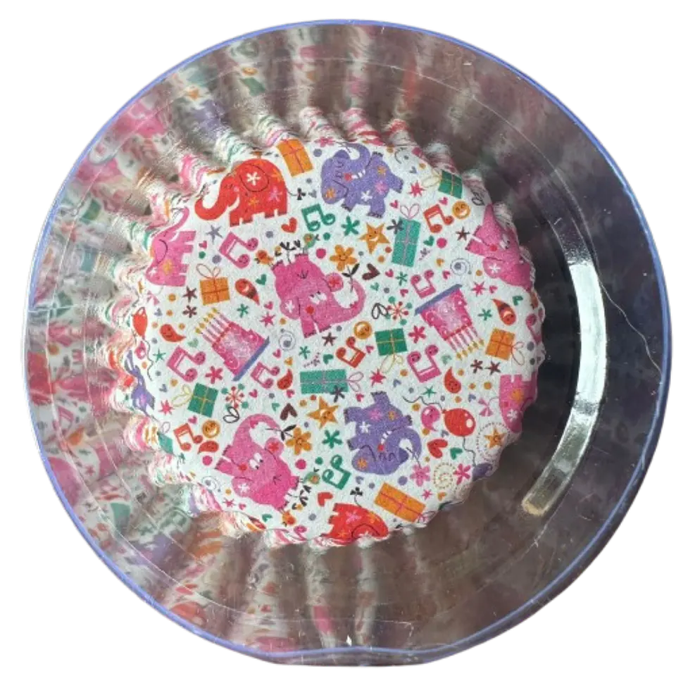 Capsulas Mini Cupcake Diseño G Elefantes 100un E75xIn35mm 1