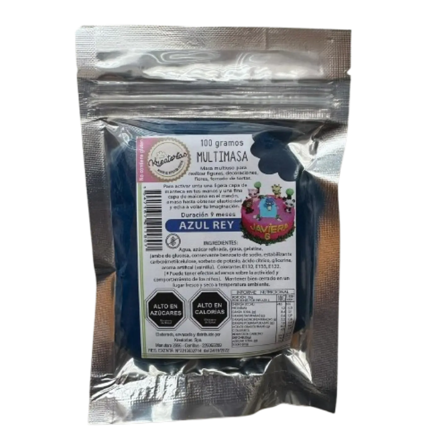 Multimasa Fondant Azul Rey Kreatortas 100g 1