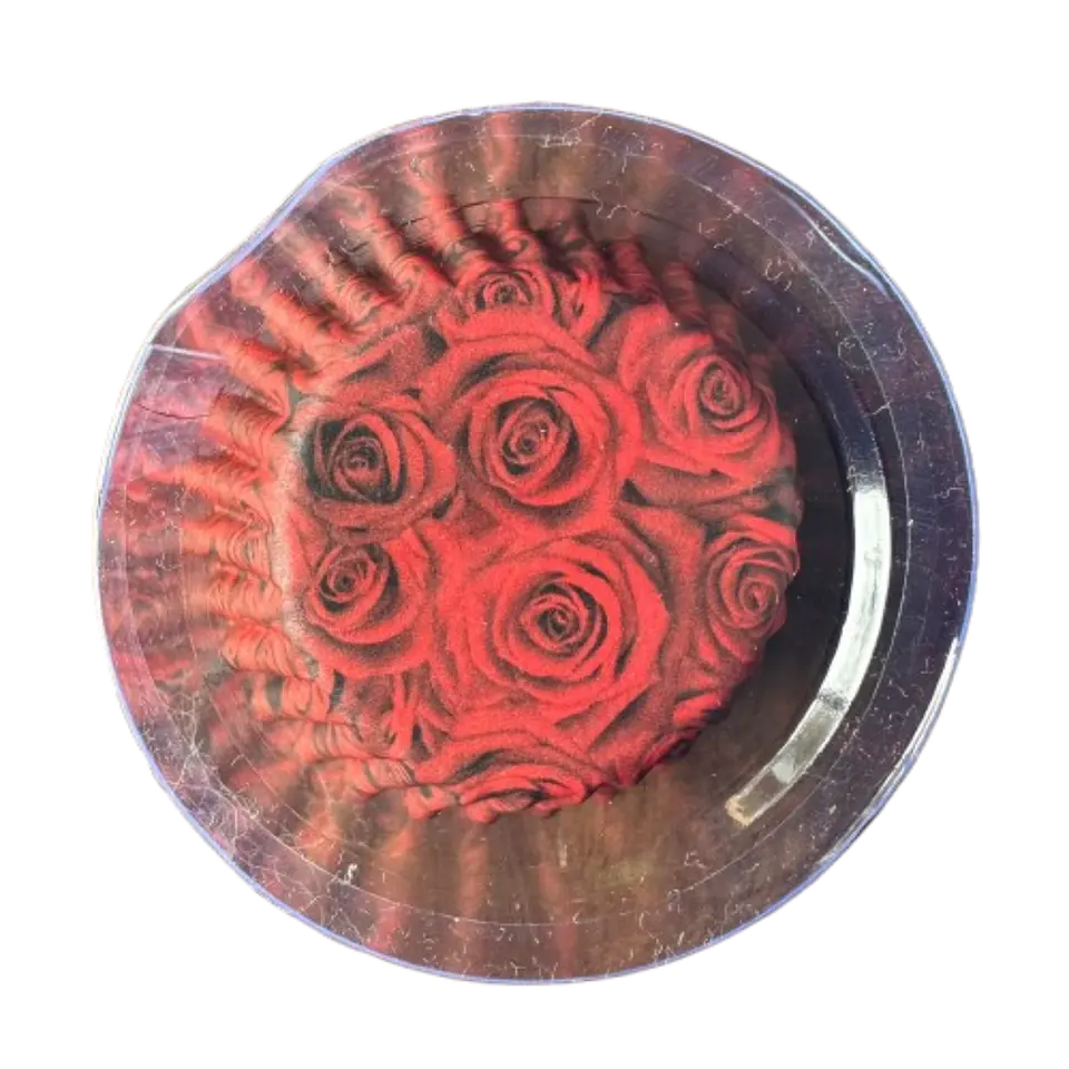 Capsulas Mini Cupcake Diseño I Rosas Rojas 100un E75xIn35mm 1