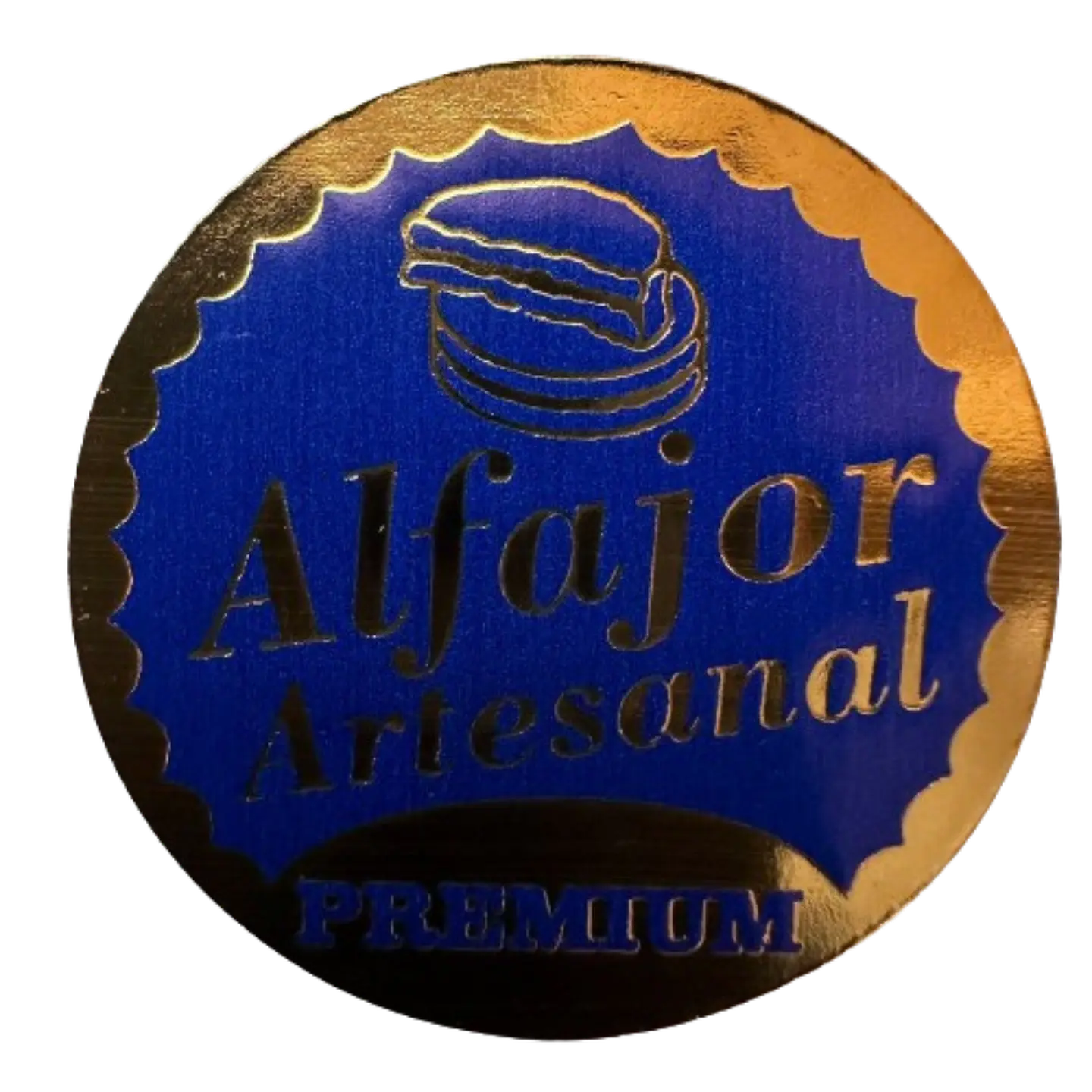 Sticker Alfajor Azul Oscuro 100un 38mm 1
