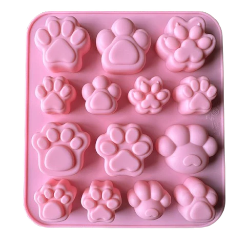 Molde Silicona Patita Huella Diseño B 17,5x16cm