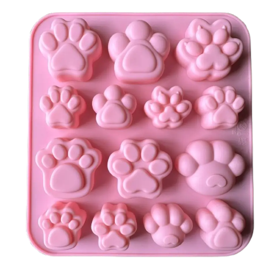 Molde Silicona Patita Huella Diseño B 17,5x16cm 1