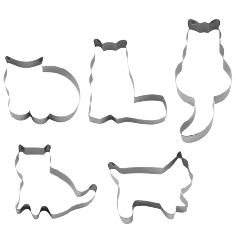 Cortador Galletas Set Gatos 5 pcs