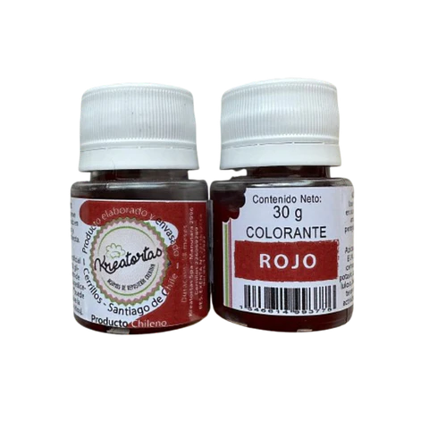Colorante Gel Rojo Comestible Reposteria Kreatortas 30g