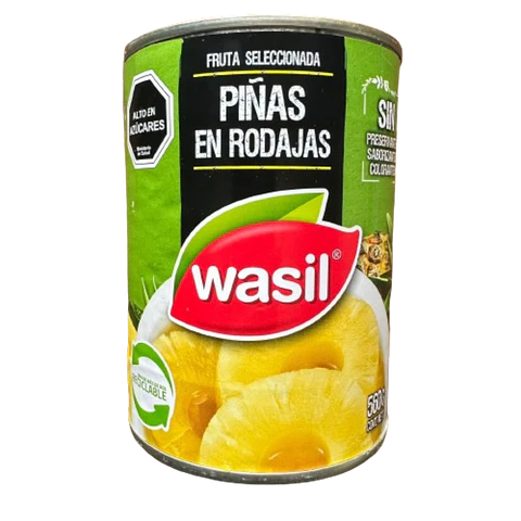 Piña En Conserva Rodajas Wasil 560g