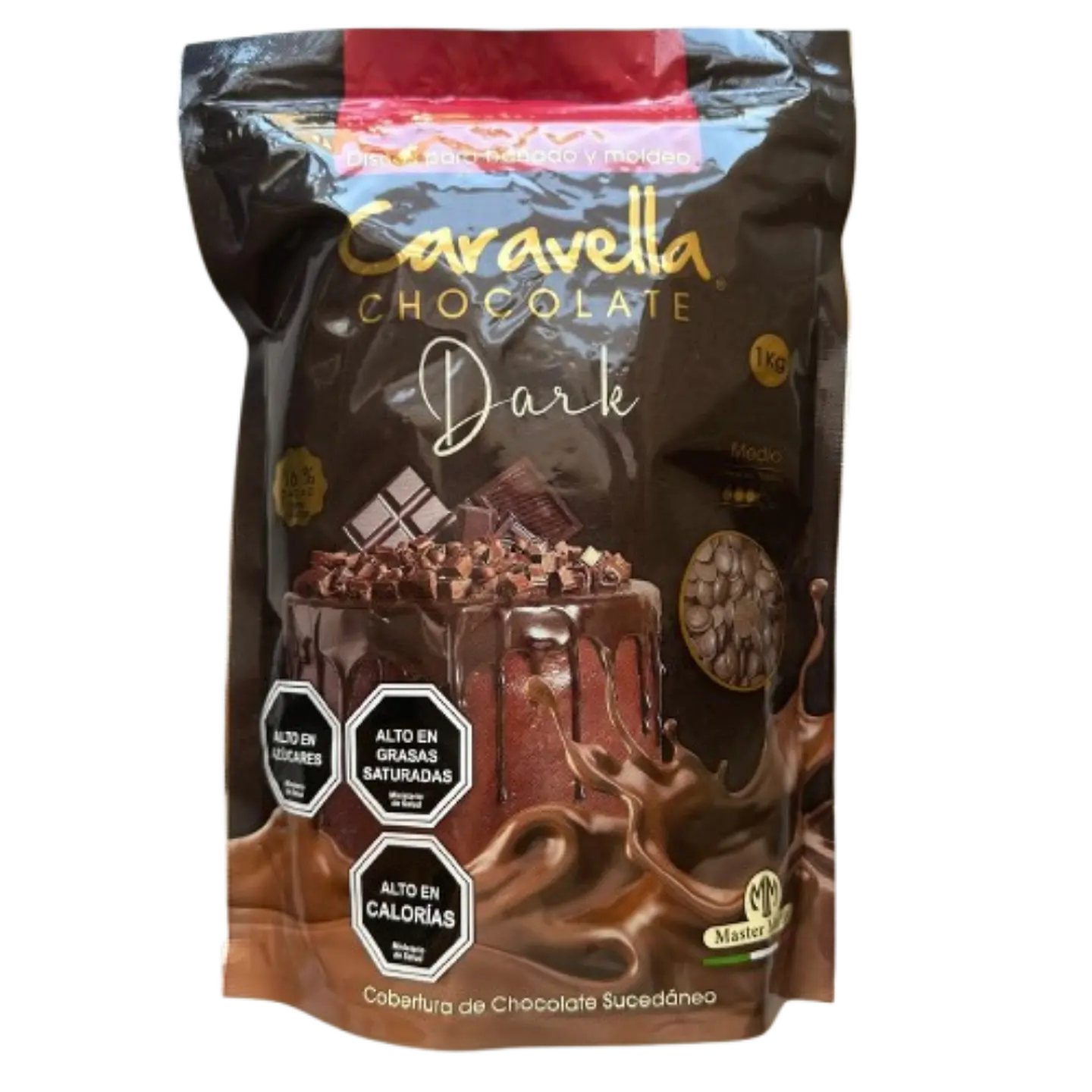 Cobertura Chocolate Amargo Discos Caravella 1kg 1