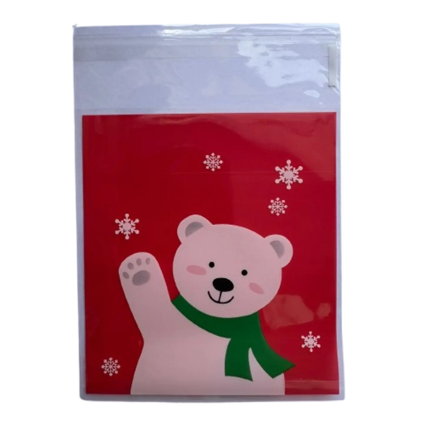 Bolsas Navidad A Celofan Autoadhesivas 100un 10x10+2cm 3