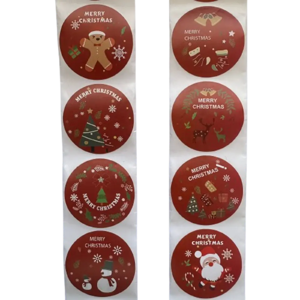Sticker Navidad A 100un 38mm 1