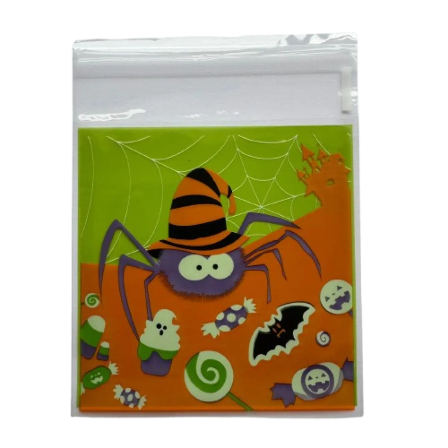 Bolsas Halloween B Celofan Autoadhesivas 100un 10x10+2cm 2