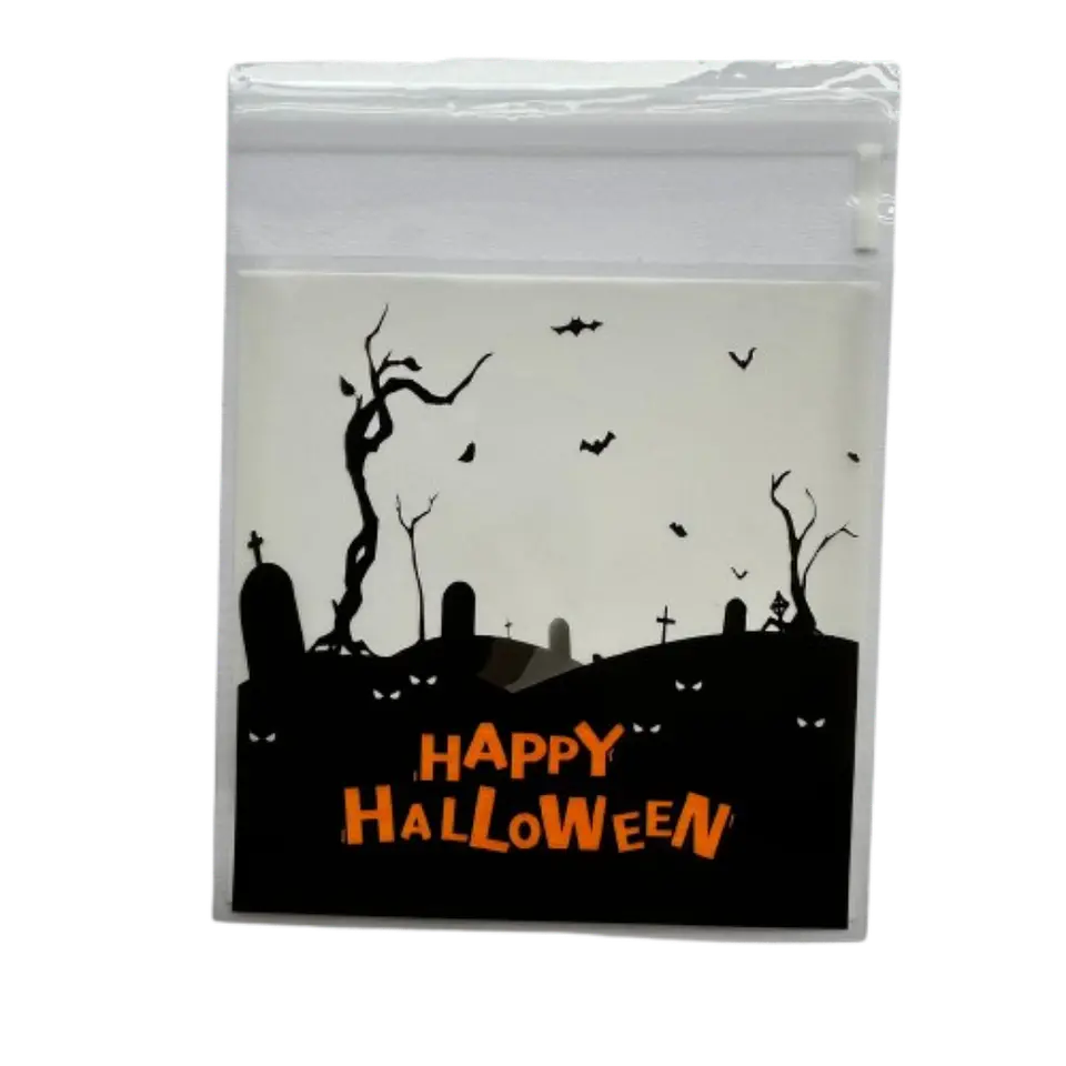 Bolsas Halloween B Celofan Autoadhesivas 100un 10x10+2cm 5
