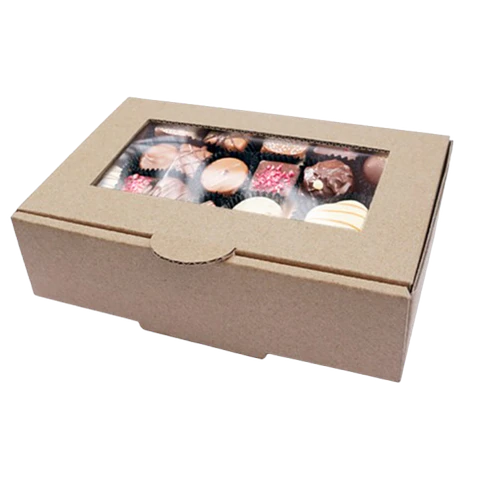 Pack 5 Caja XS Carton Microcorrugado Ventana 14,2x9,4x3,8cm