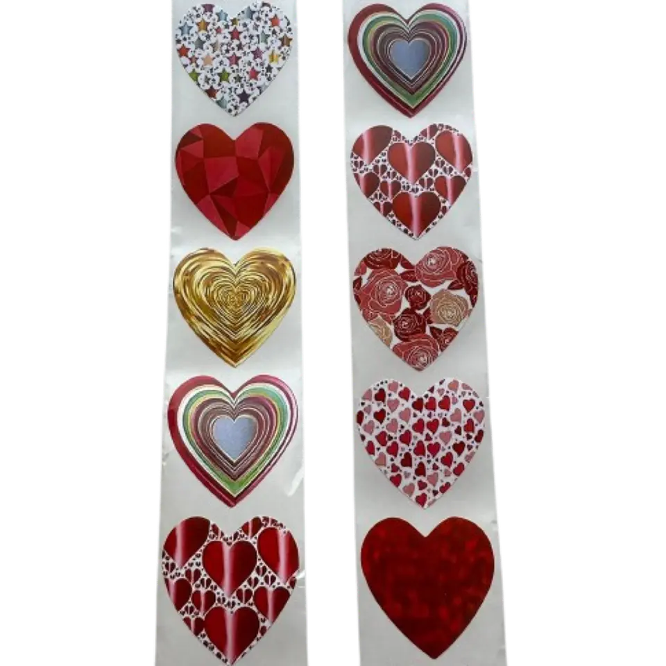 Stickers Corazon B 100un 25mm 1