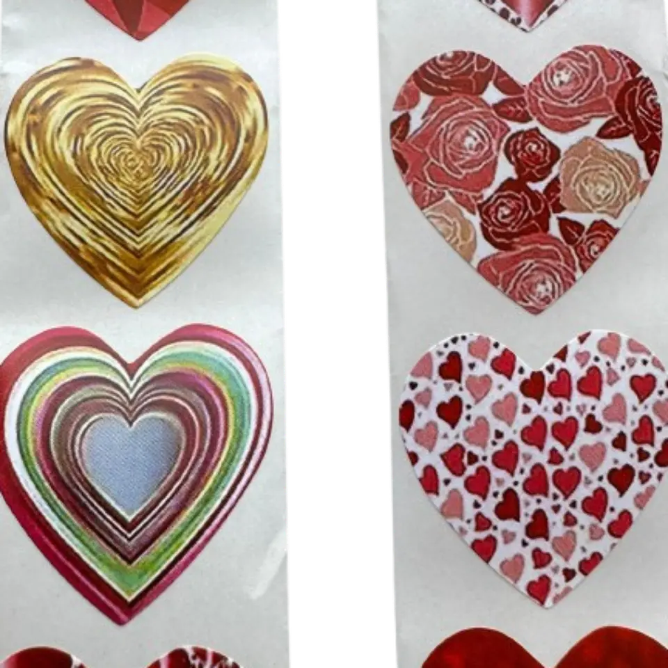 Stickers Corazon B 100un 25mm 2