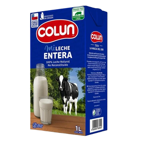 Leche Liquida Entera Colun 1L