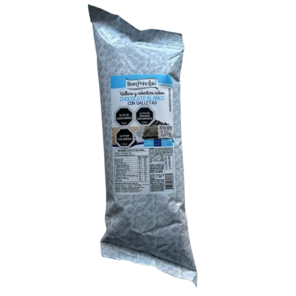 Relleno Chocolate Blanco & Cookies Bon Principio 1kg 1