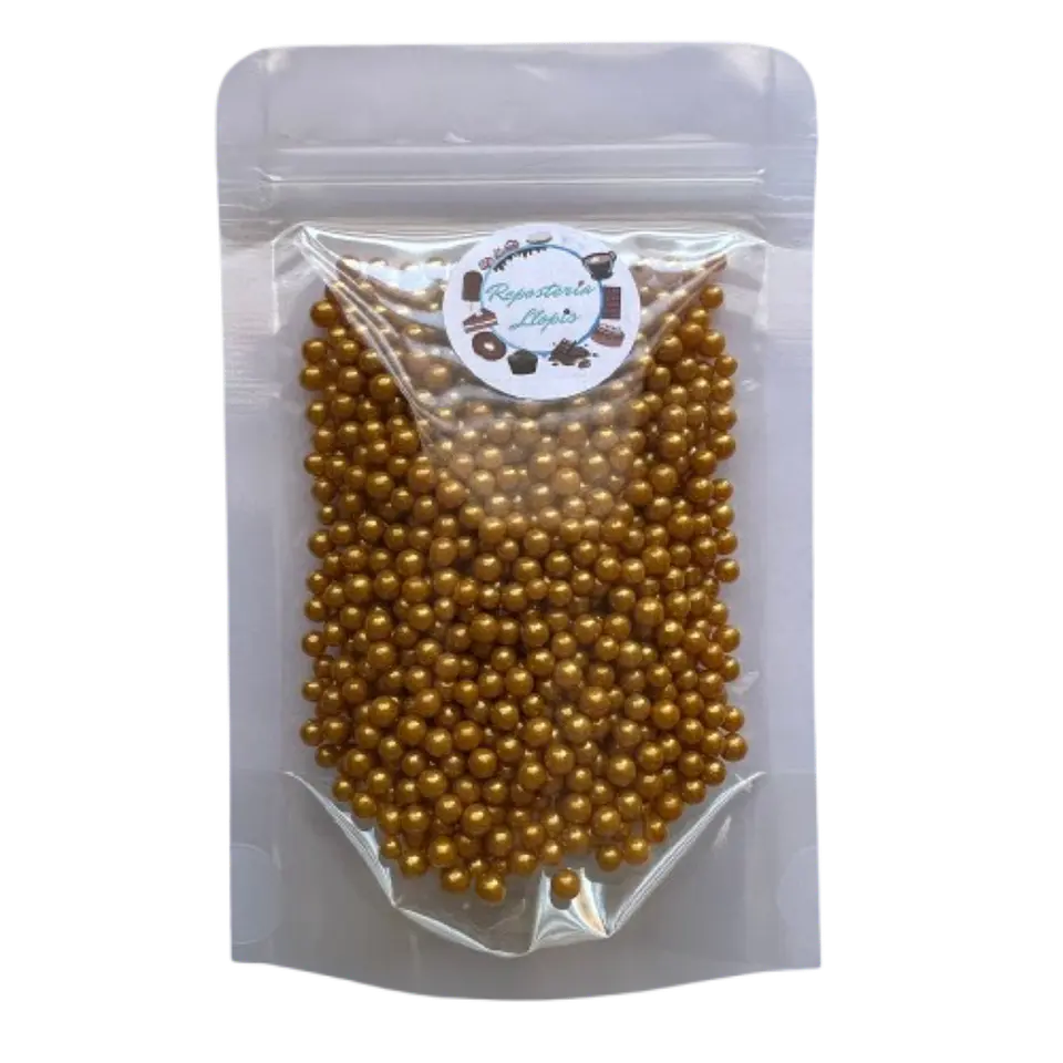Perlas Doradas Brillante Comestibles 4mm 70g 1