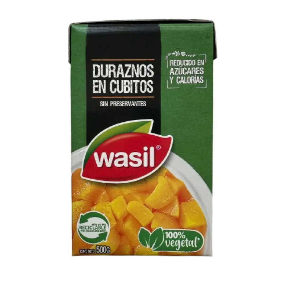 Durazno En Conserva Trozos Wasil 500g 1