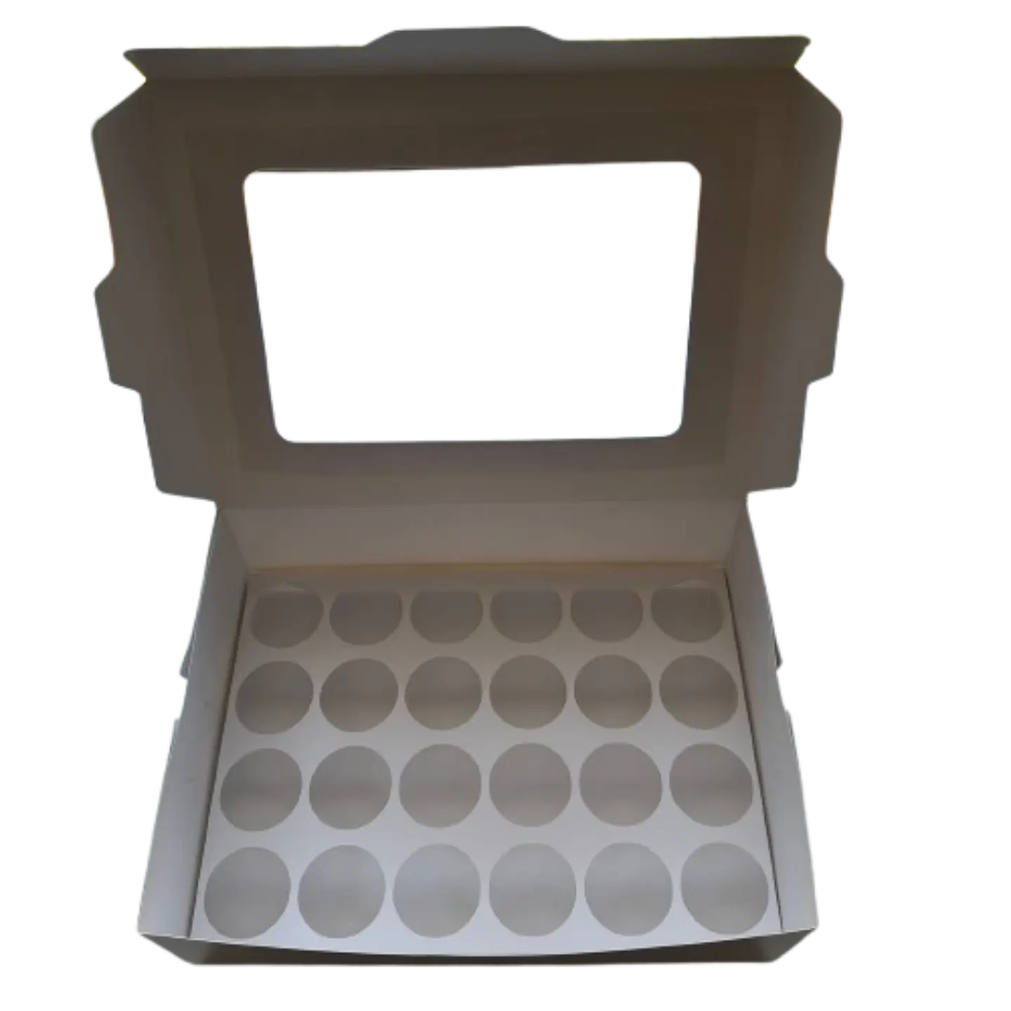 Caja Con Ventana Para 24 Shot 60ml Cartulina Blanca 2