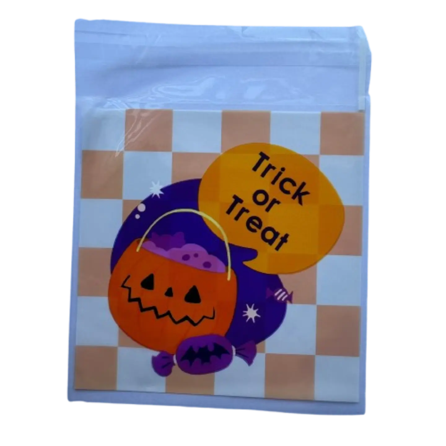 Bolsas Halloween C Celofan Autoadhesivas 100un 10x10+2cm 2