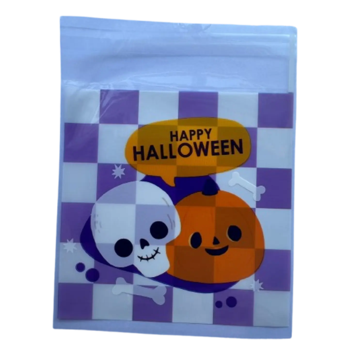Bolsas Halloween C Celofan Autoadhesivas 100un 10x10+2cm 3