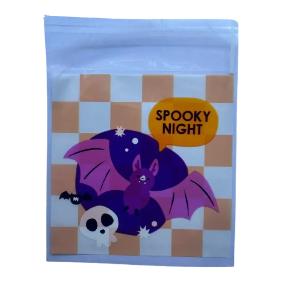 Bolsas Halloween C Celofan Autoadhesivas 100un 10x10+2cm 4