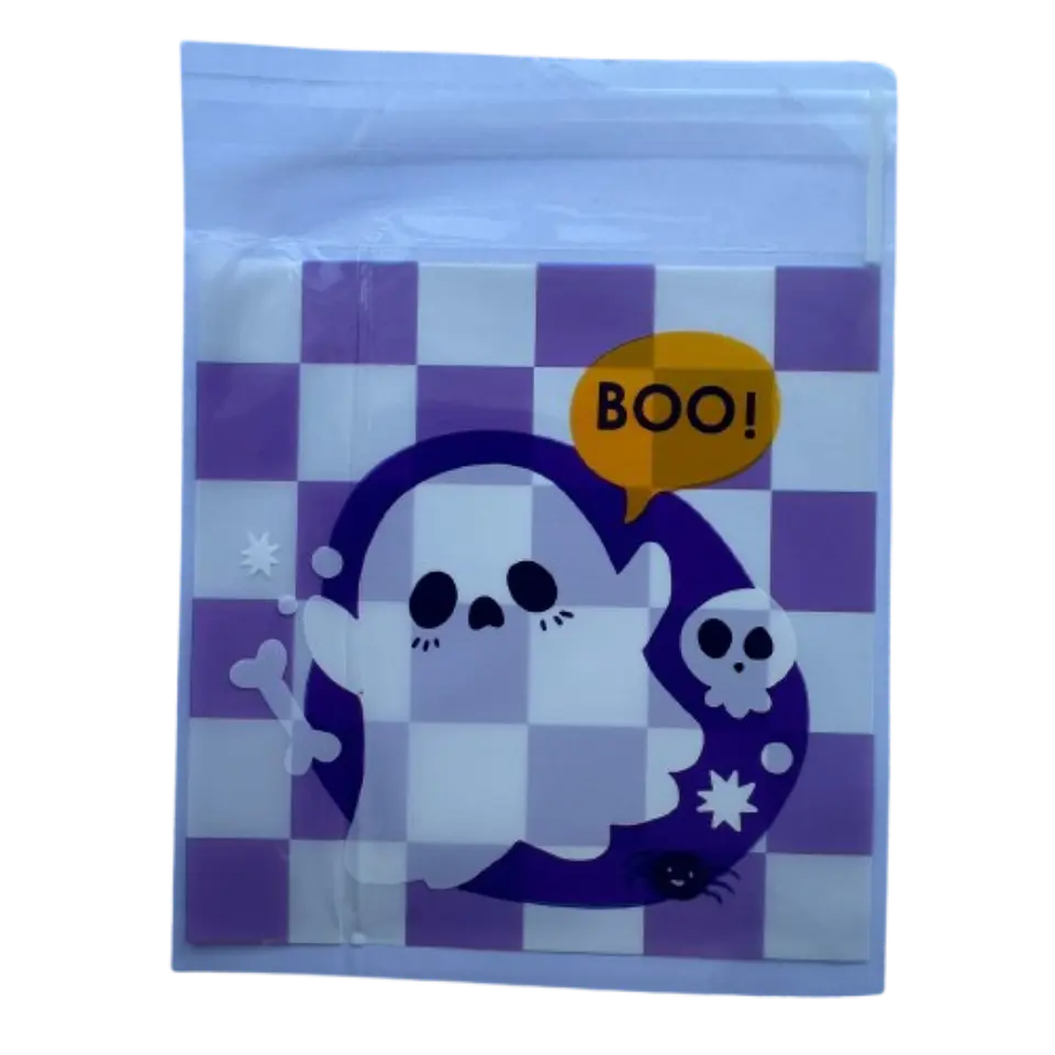 Bolsas Halloween C Celofan Autoadhesivas 100un 10x10+2cm 5