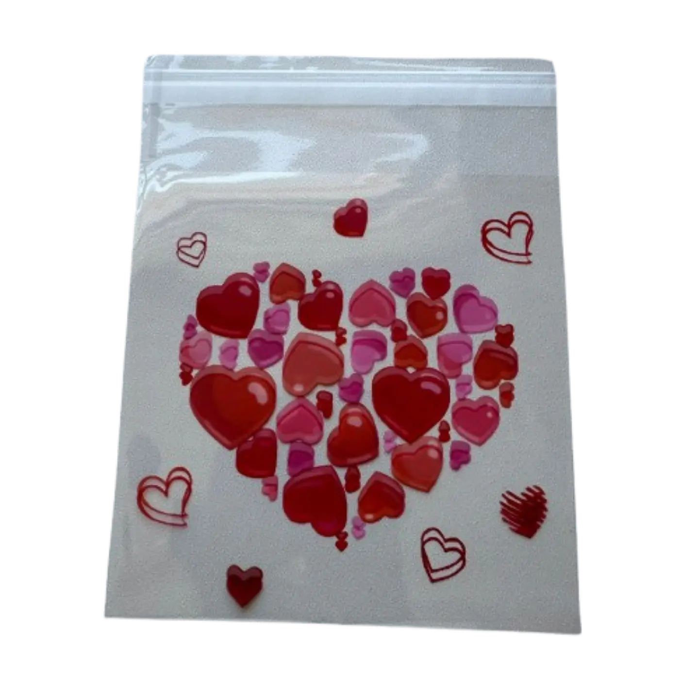 Bolsas San Valentin B Celofan Autoadhesivas 100un 10x10+2cm 3