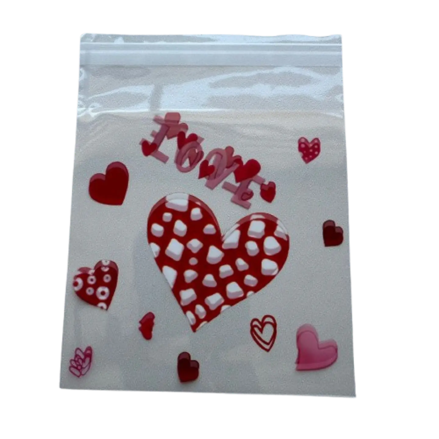 Bolsas San Valentin B Celofan Autoadhesivas 100un 10x10+2cm 4