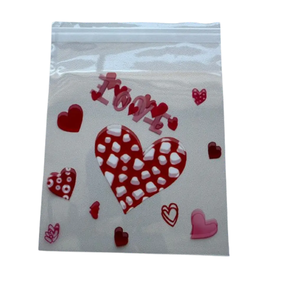 Bolsas San Valentin B Celofan Autoadhesivas 100un 10x10+2cm 4