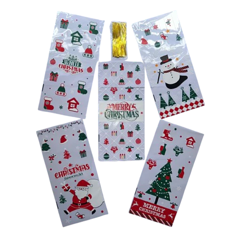 Bolsas Navidad A Celofan 20un 27x13cm