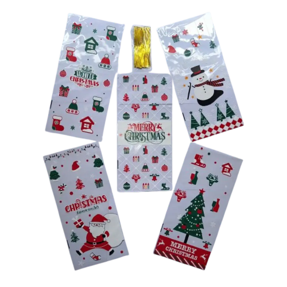 Bolsas Navidad A Celofan 20un 27x13cm 1