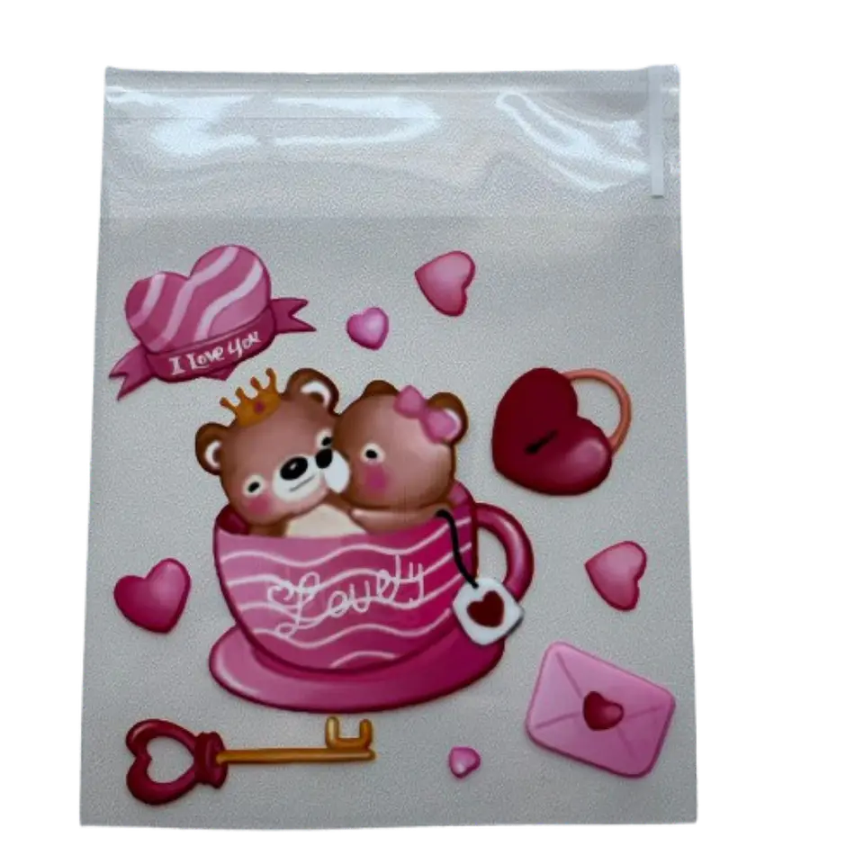 Bolsas San Valentin C Celofan Autoadhesivas 100un 10x10+2cm 2